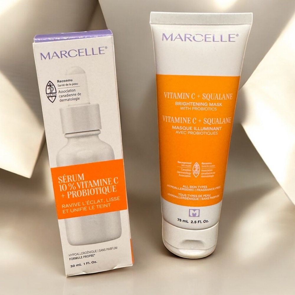 Marcelle lot 10% bundle Vitamin C Serum AND Squalane Brightening Mask
